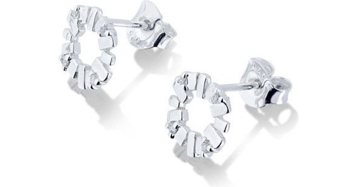 Gynning Jewelry Bricks Explosion Mini Earrings - Silver/Transparent • Pris »