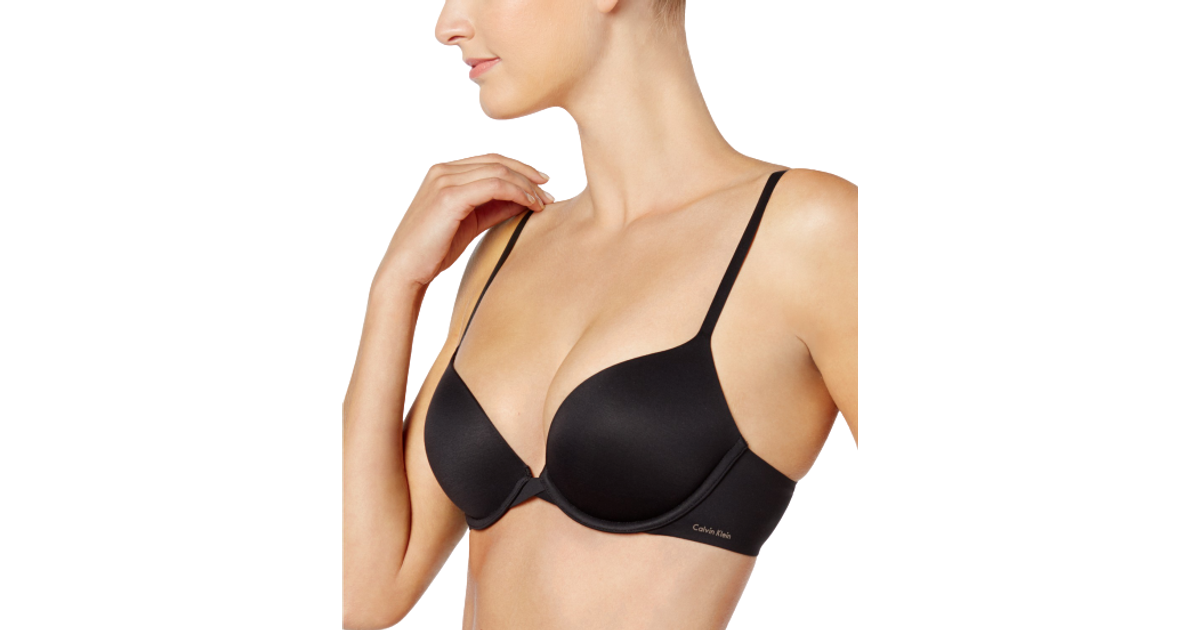Calvin Klein Perfectly Fit Memory Touch Push-Up Bra - Black • Pris »