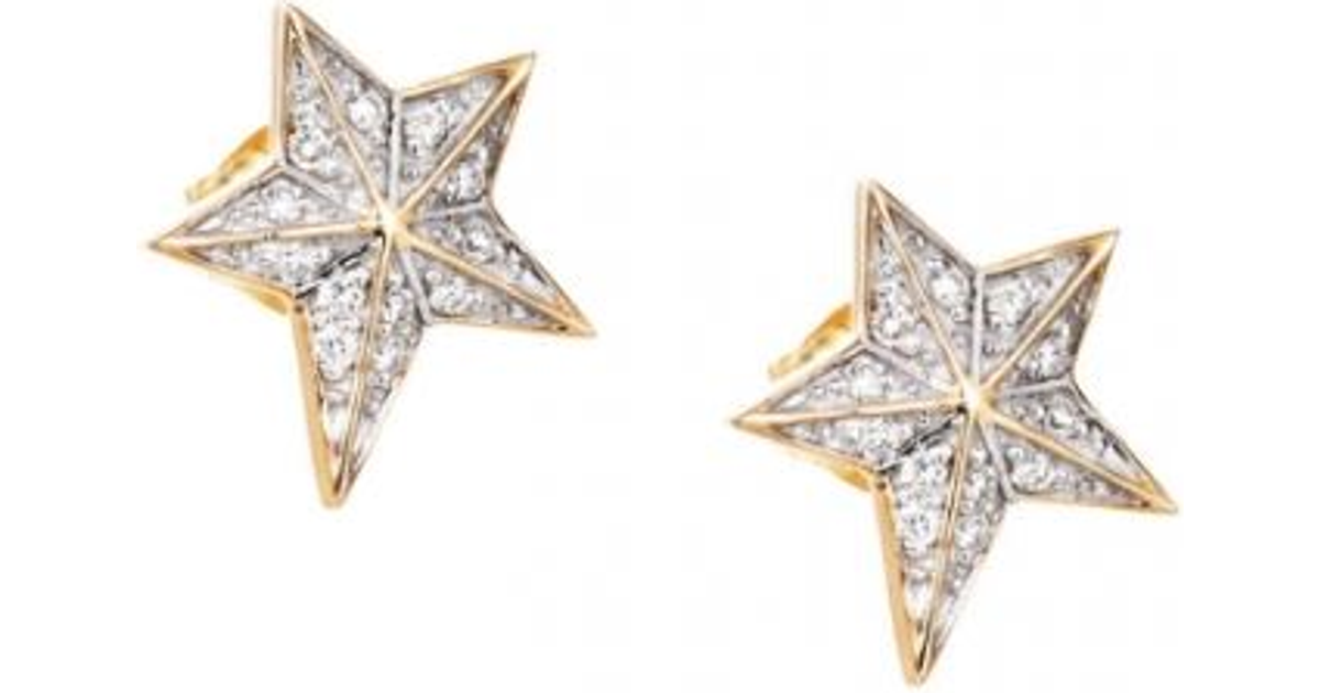 Efva Attling Catch A Falling Star Earrings - Gold/Diamonds • Pris »