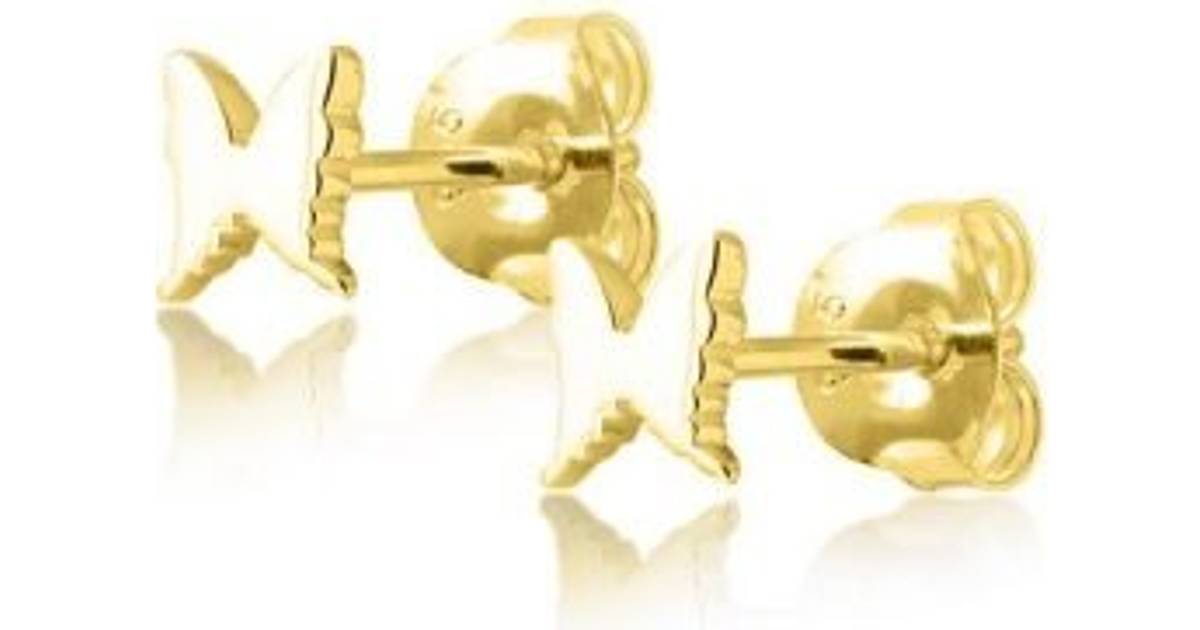 Gynning Jewelry Petite Papillion Earrings - Gold • Pris »