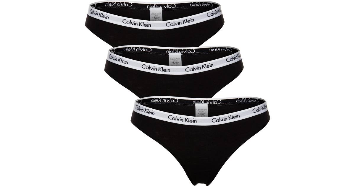 Calvin Klein Carousel Bikini Briefs 3-pack - Black • Pris »
