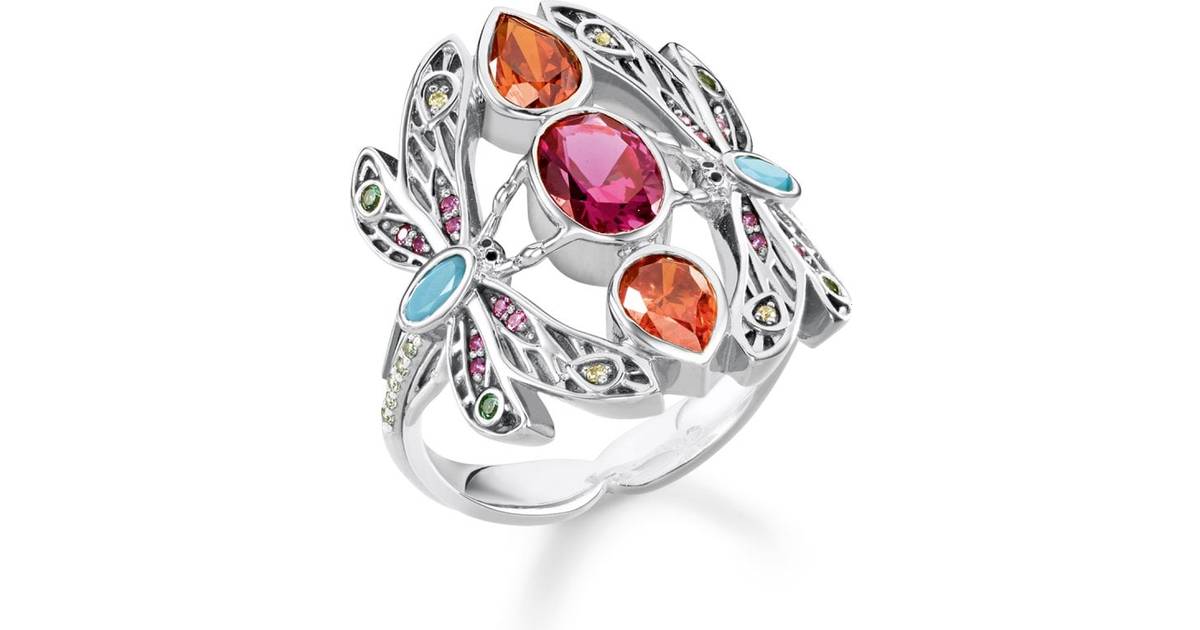 Thomas Sabo Dragonfly Ring - Silver/Multicolour • Se priser (4 butiker) »