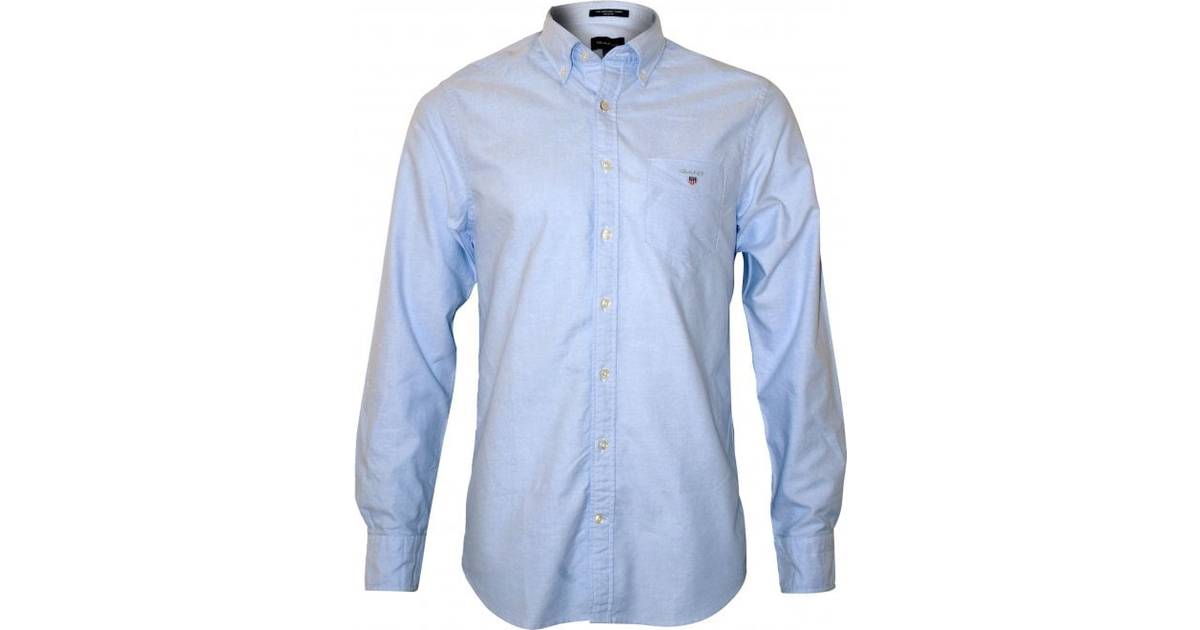 Gant Regular Fit Oxford Shirt - Capri Blue • Priser »