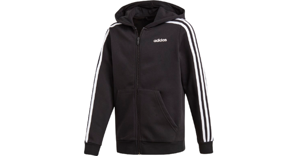Adidas Boy's Essentials 3 Stripes Hoodie - Black/White (DV1823) • Pris »