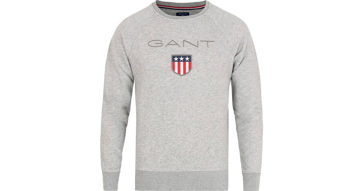 Gant Crew Neck Sweatshirt - Gray Melange • Se pris »