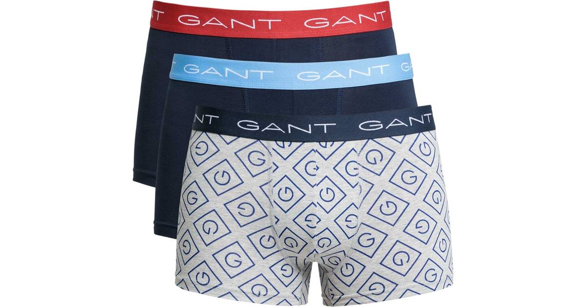 Gant Icon G Trunks 3-pack - Navy/Grey • Se lägsta pris nu