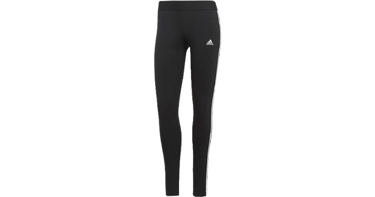 Adidas Women's Loungewear Essentials 3-Stripes Leggings - Black/White •  Pris »