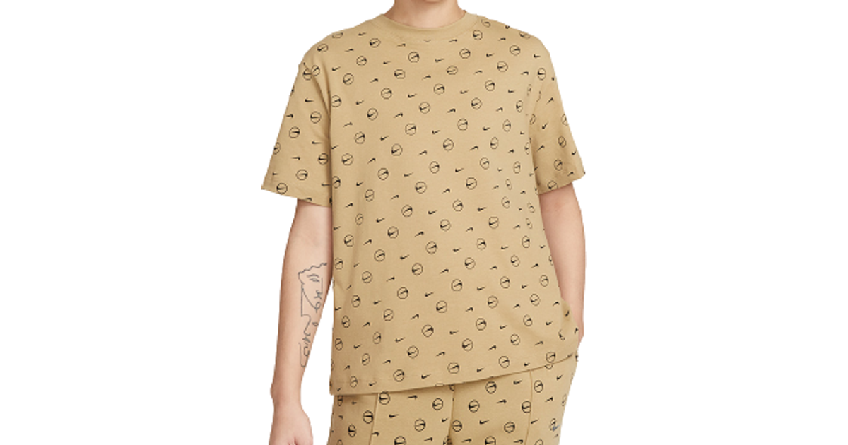Nike Sportswear Printed T-Shirt - Parachute Beige • Se priser (2 butiker) »