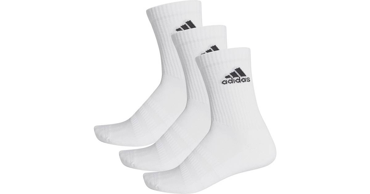 Adidas Cushioned Crew Socks 3-pack - White/White/Black
