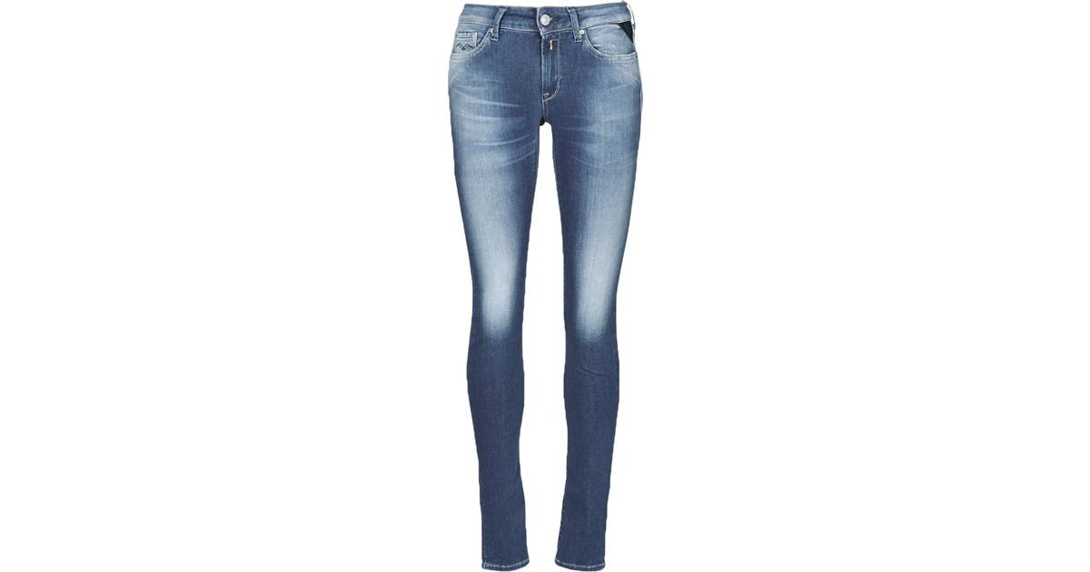 Replay Hyperflex New Luz Skinny Fit High Waist Jeans - Medium Blue