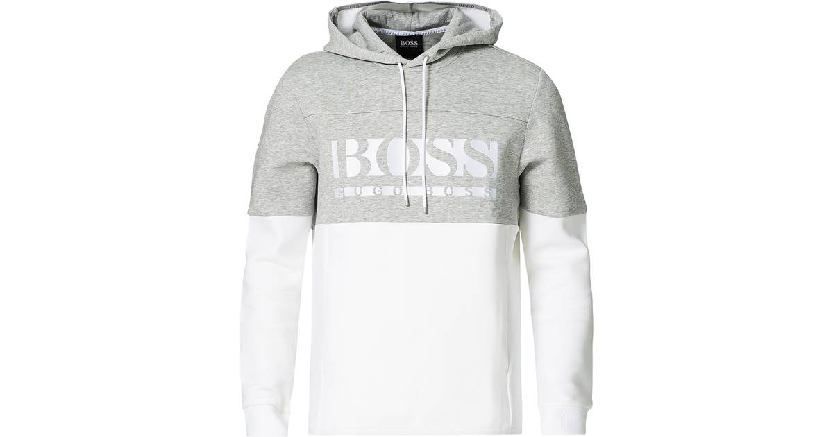 Hugo Boss Soody Block Hoodie - Grey/White • Priser »