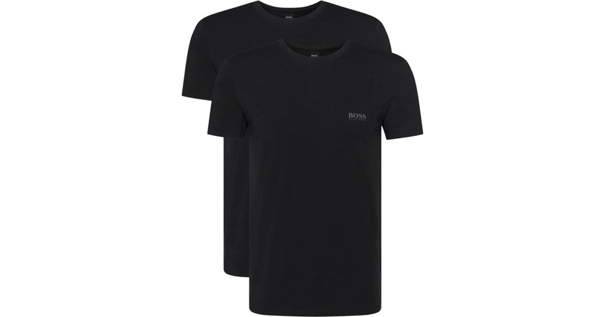 Hugo Boss Regular Fit Stretch Cotton T-shirts 2-pack - Black