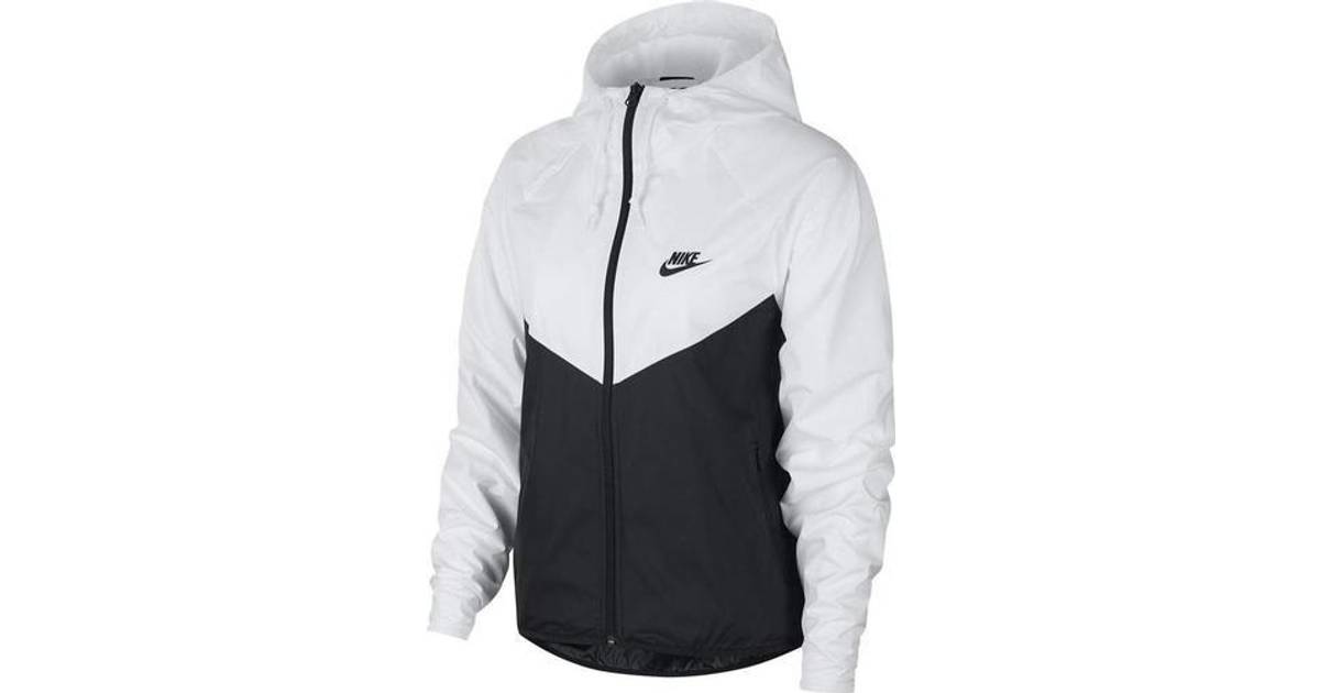 Nike Women's Sportswear Windrunner Jacket - White/Black/Black • Pris »