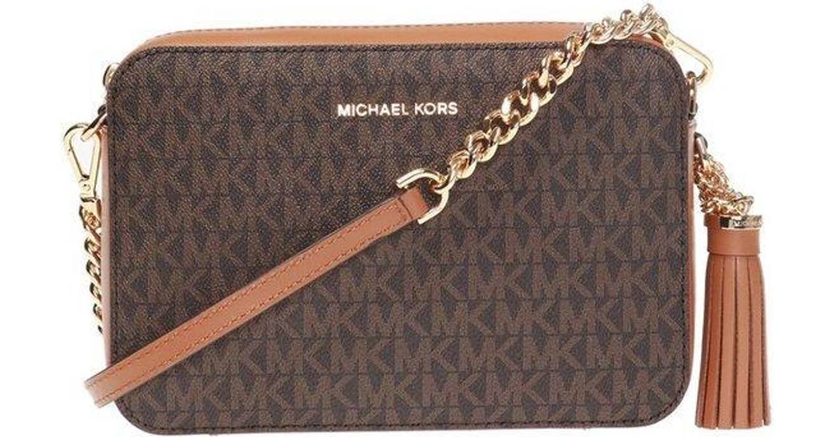 Michael Kors Ginny Medium Logo Crossbody Bag - Brown • Pris »