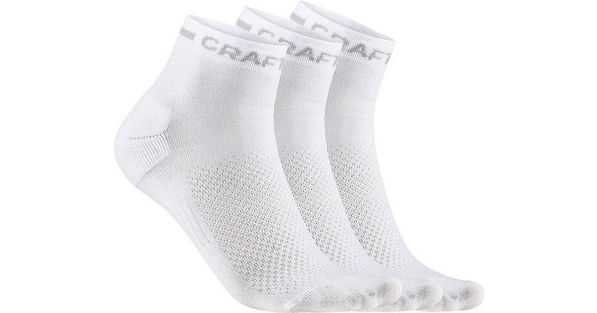 Craft Core Dry Shaftless 3-pack Socks Men - White