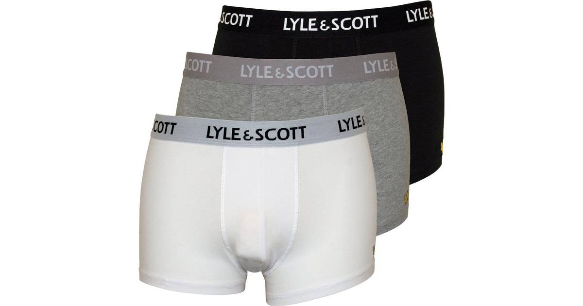 Lyle & Scott Barclay Cotton Stretch Trunks - Black/White/Grey