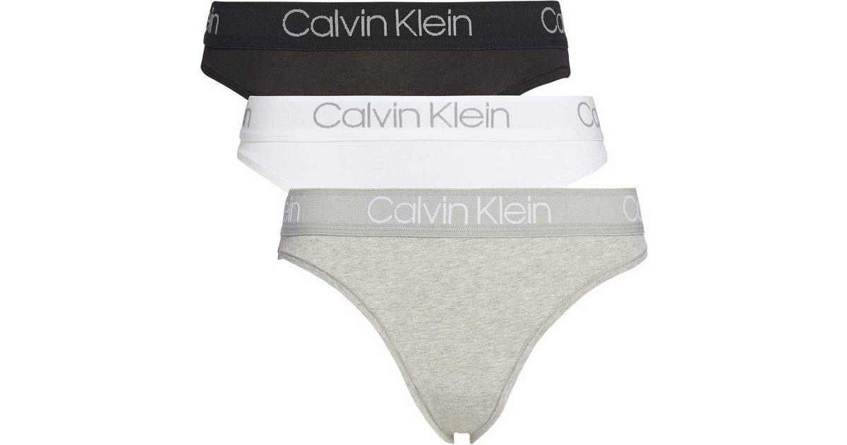 Calvin Klein High Leg 3-pack - White/Grey/Heather • Pris »