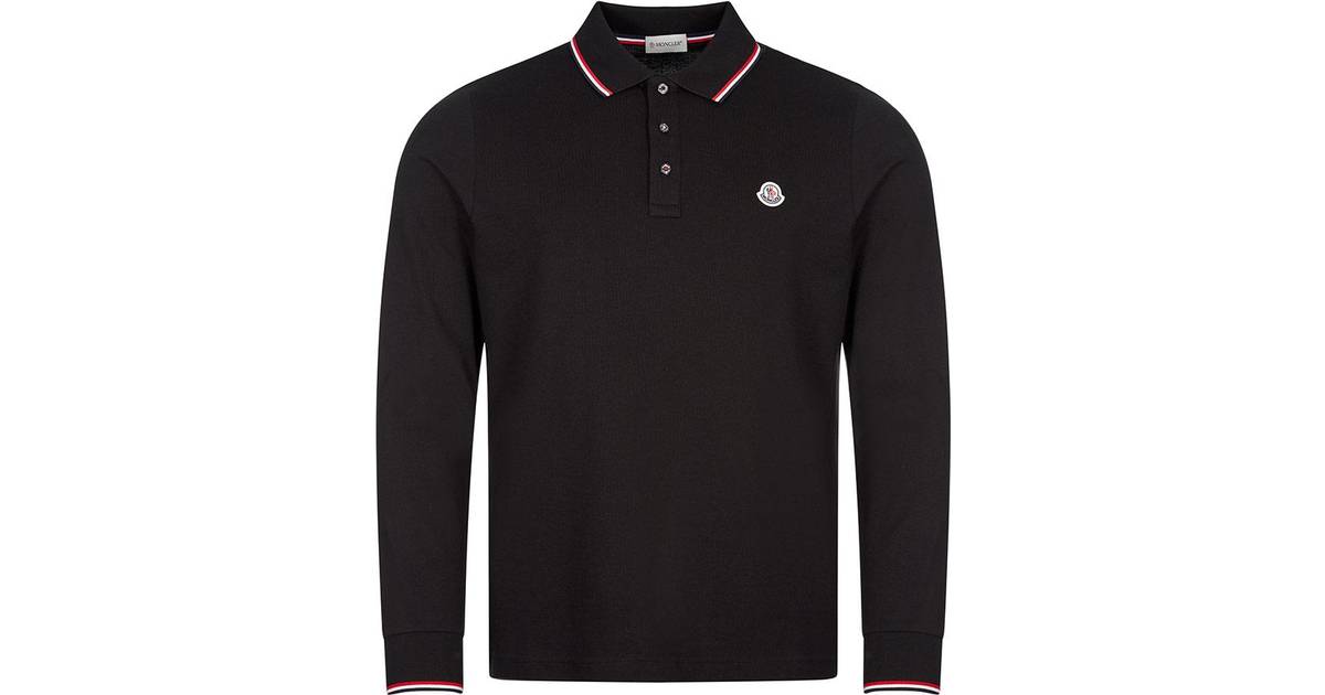 Moncler Long Sleeve Polo Shirt - Black • Se priser »