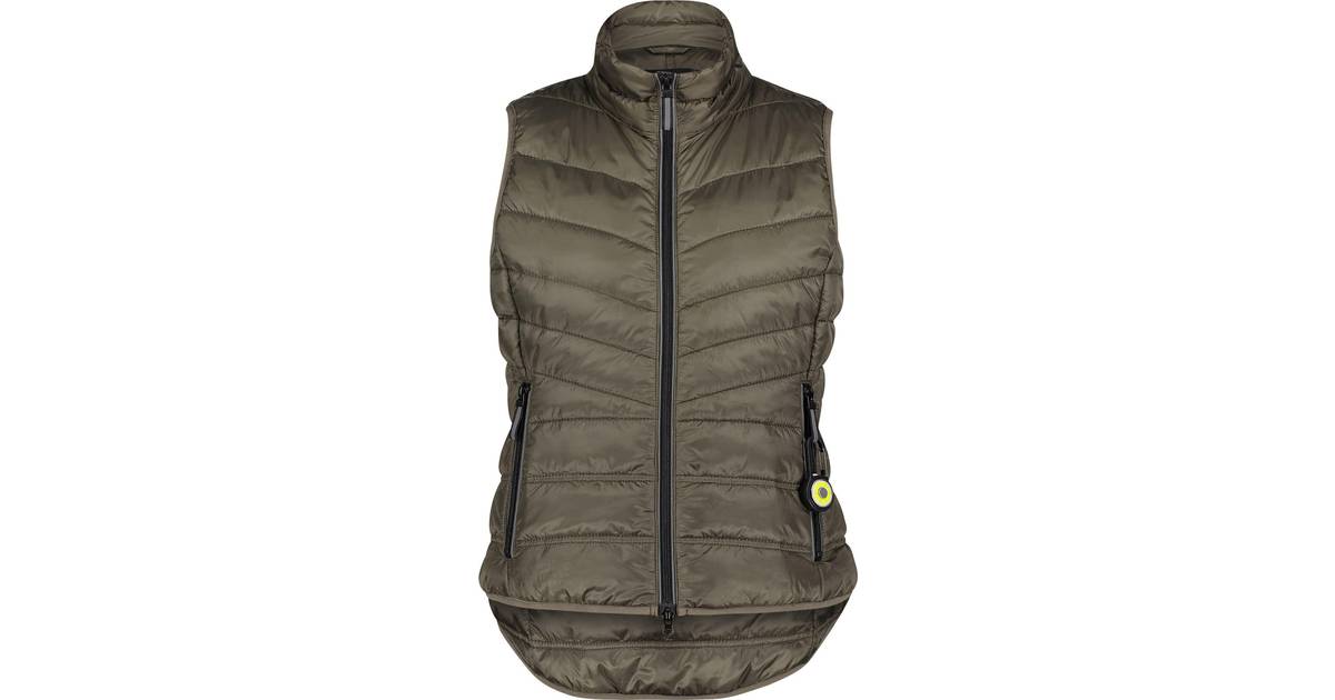 Betty Barclay Quilted Vest - Ivy Green/Brown • Se pris