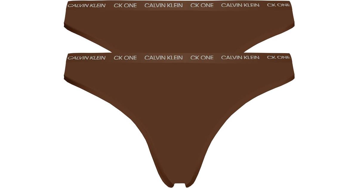 Calvin Klein CK One Thongs 2-pack - Umber Brown • Pris »