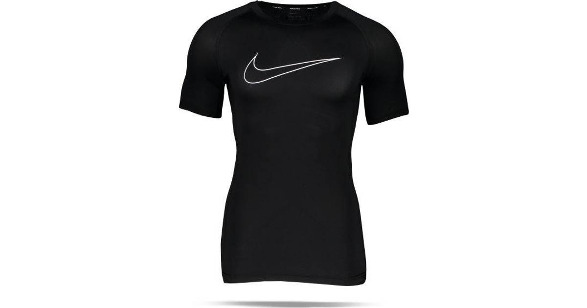 Nike Dri-Fit Pro Short Sleeve Top Men - Black/White • Pris »