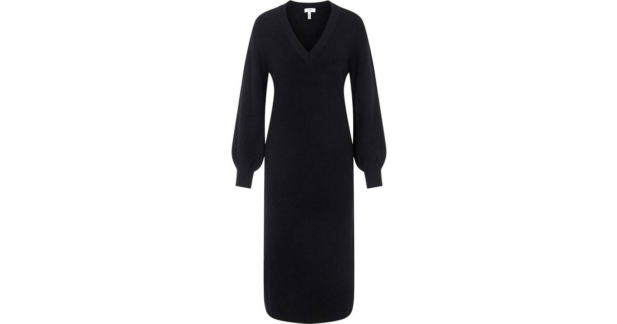 Object Collector's Item Malena Ballon Sleeved Knitted Dress - Black • Pris »