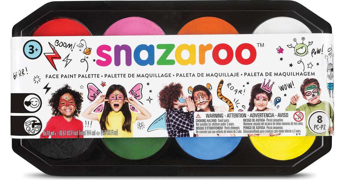 Bristol Novelty Snazaroo Face Paint Palette Multicoloured One Size • Pris »