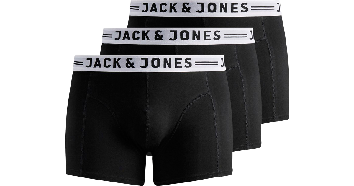 Jack & Jones 3-pack Med Enkla Plus Size-kalsonger Man Black; • Pris »