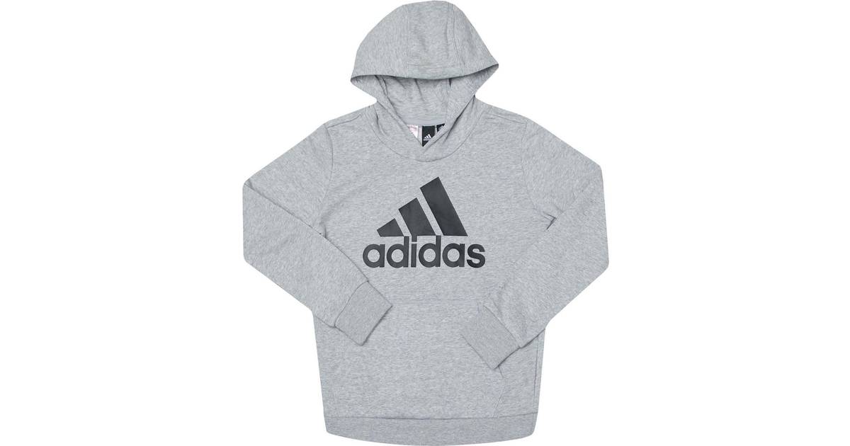 Adidas Junior Essentials Logo Hoodie - Medium Grey Heather/Black (DJ1752) •  Pris »