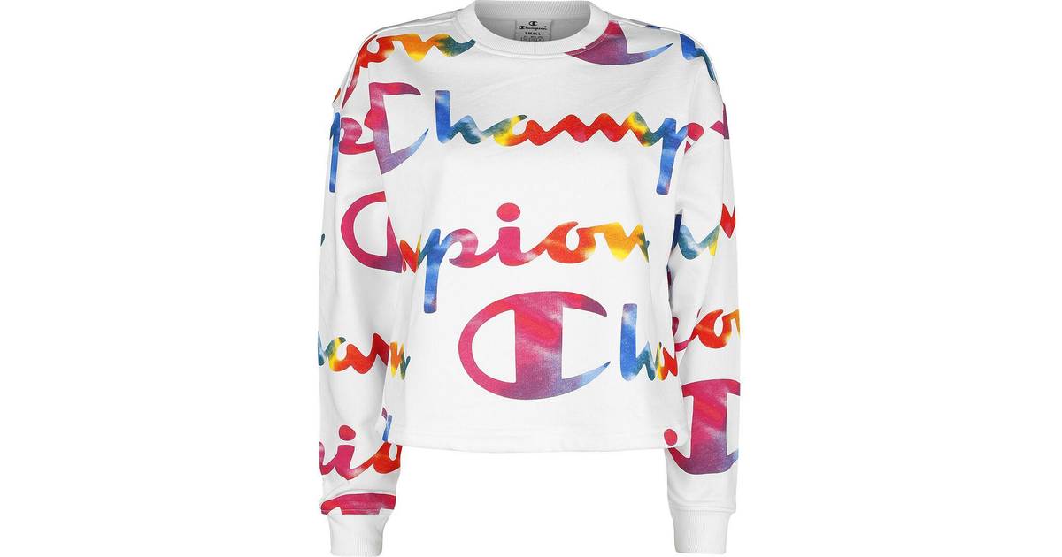 Champion Color Rave Crewneck Croptop Sweatshirt Sweatshirt Dam flerfärgad •  Pris »