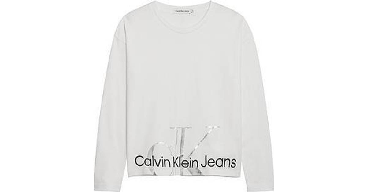 Calvin Klein Long Sleeve Logo T-shirt (164 cm) • Pris »