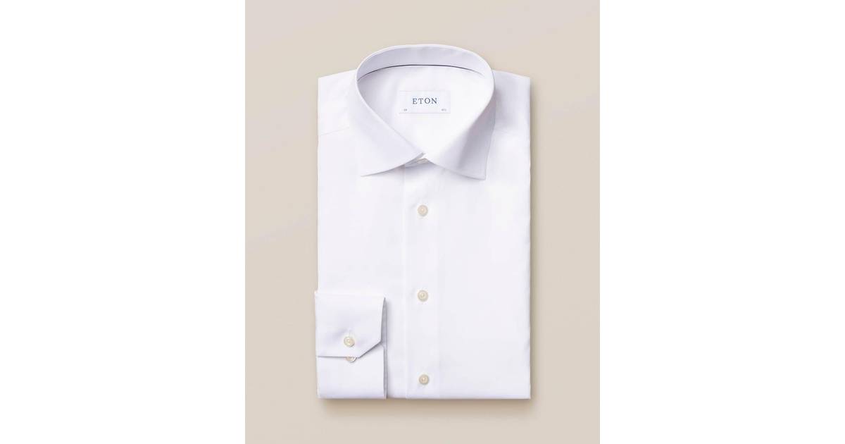 Eton Poplin Shirt Extreme Cut Away Collar Slim Fit Herr Långärmade Skjortor  • Pris »