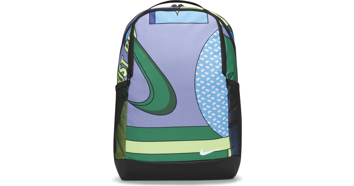 Nike Ryggsäck Brasilia med tryck för barn (18 l) Svart ONE SIZE • Pris »