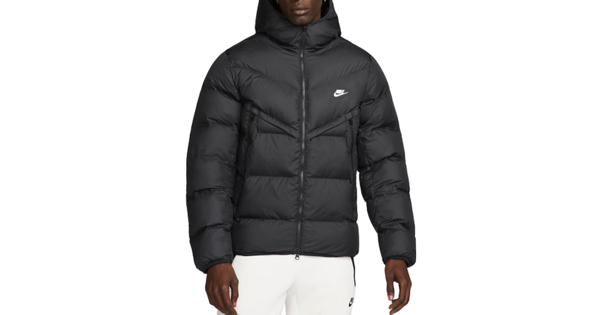Nike Men's Primaloft Sportswear Storm-FIT Windrunner Jacket-  Black/Black/Sail • Pris »