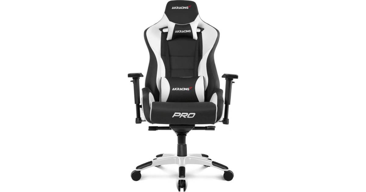 AKracing Masters Series Pro Gaming Chair (Black, White) • Pris »