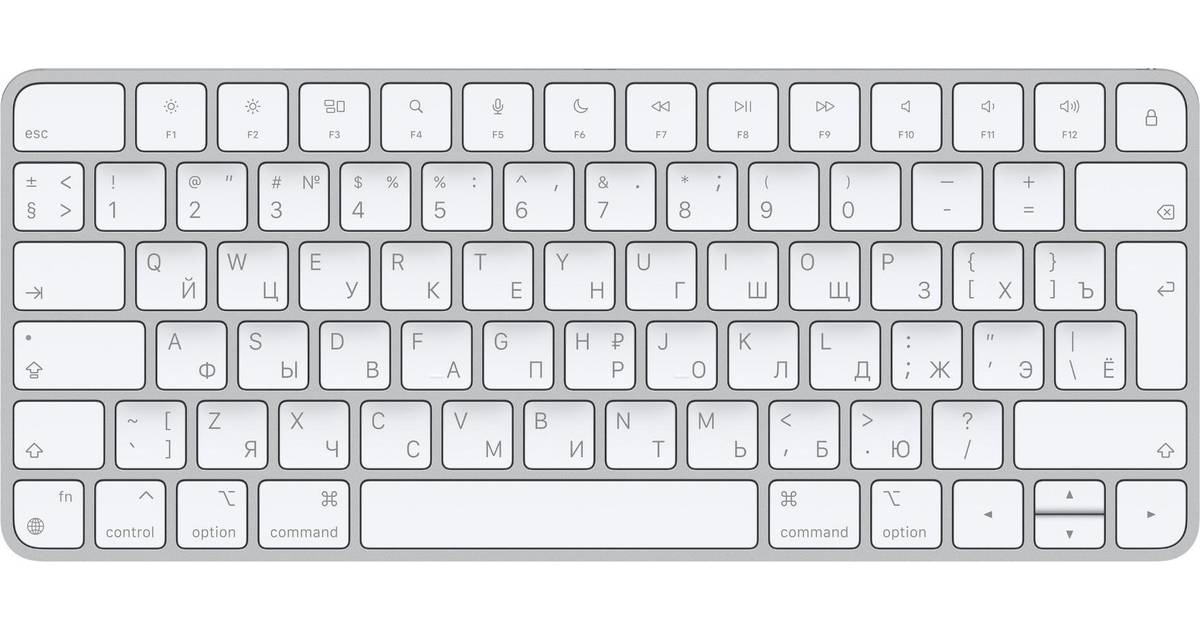 Apple MK2A3RSA Magic keyboard USB Bluetooth Russian Aluminium, White • Pris  »