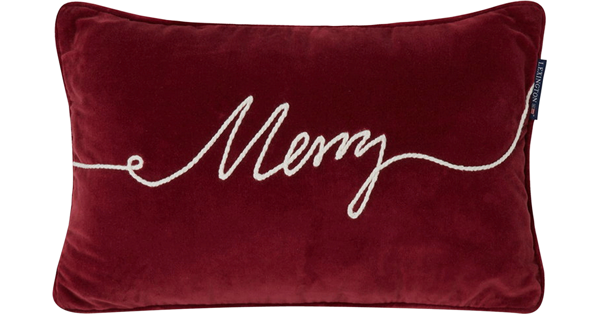 Lexington Merry Komplett dekorationskudde Grön, Röd (50x30cm) • Pris »