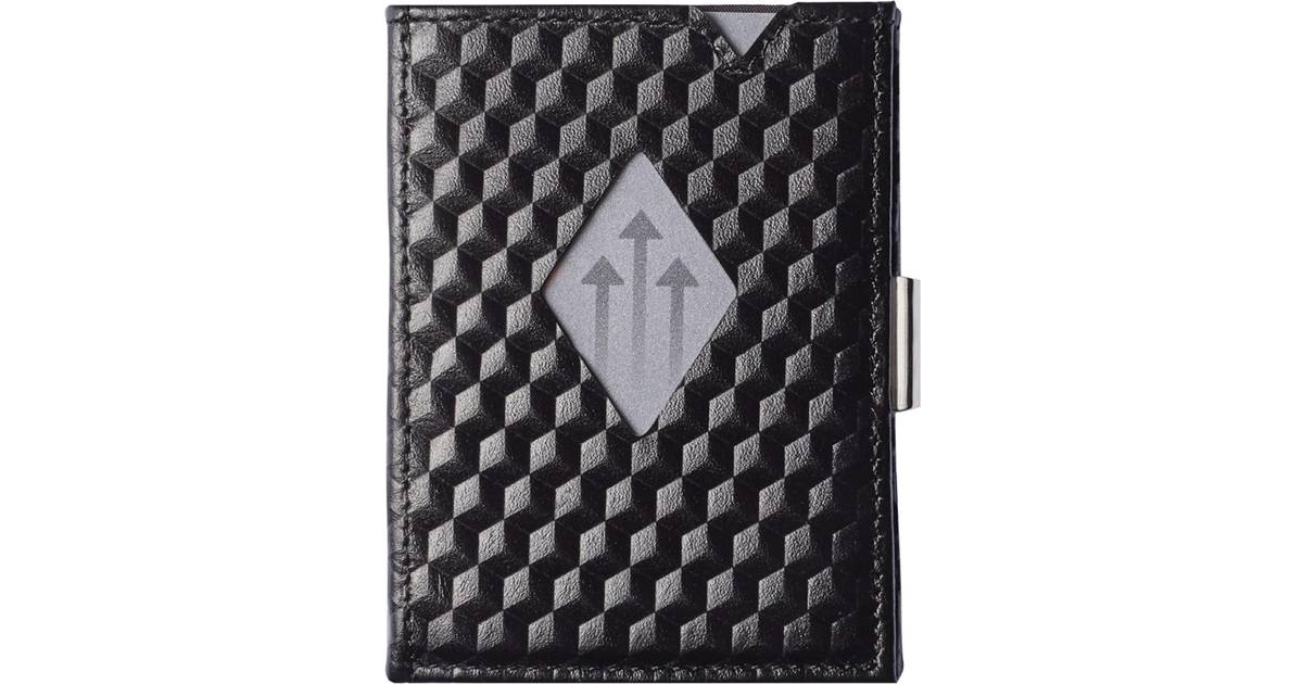 Exentri Exklusiv RFID Plånbok Korthållare i Äkta Black Cube • Pris »