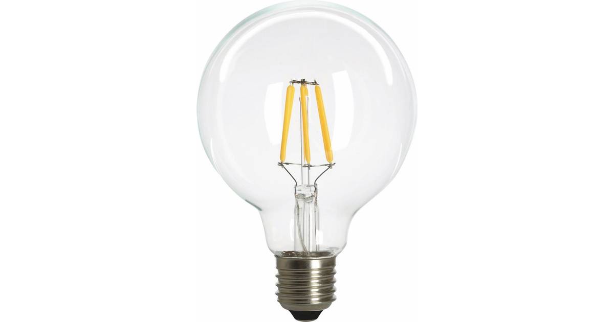 Malmbergs Filament LED-lampa, G95, Klar, 5,5W, E27, 230V • Pris »