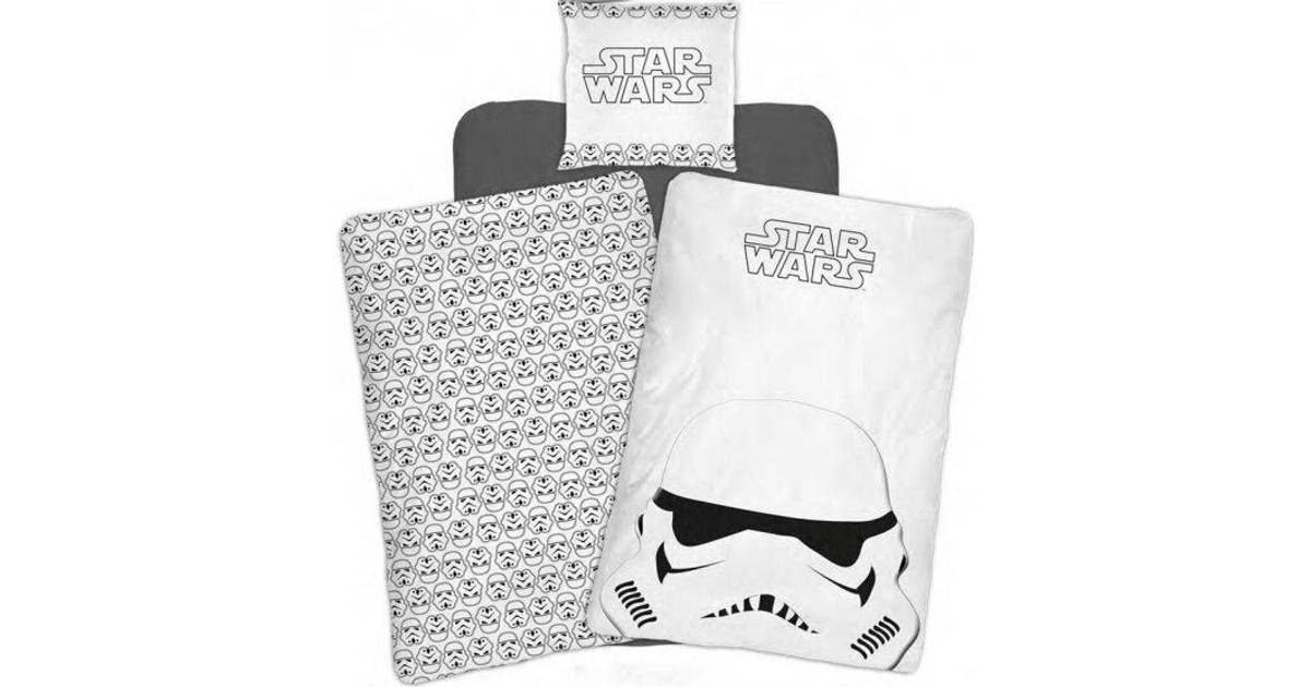Star Wars Stormtrooper cotton duvet cover bed Påslakan Vit, Svart • Pris »