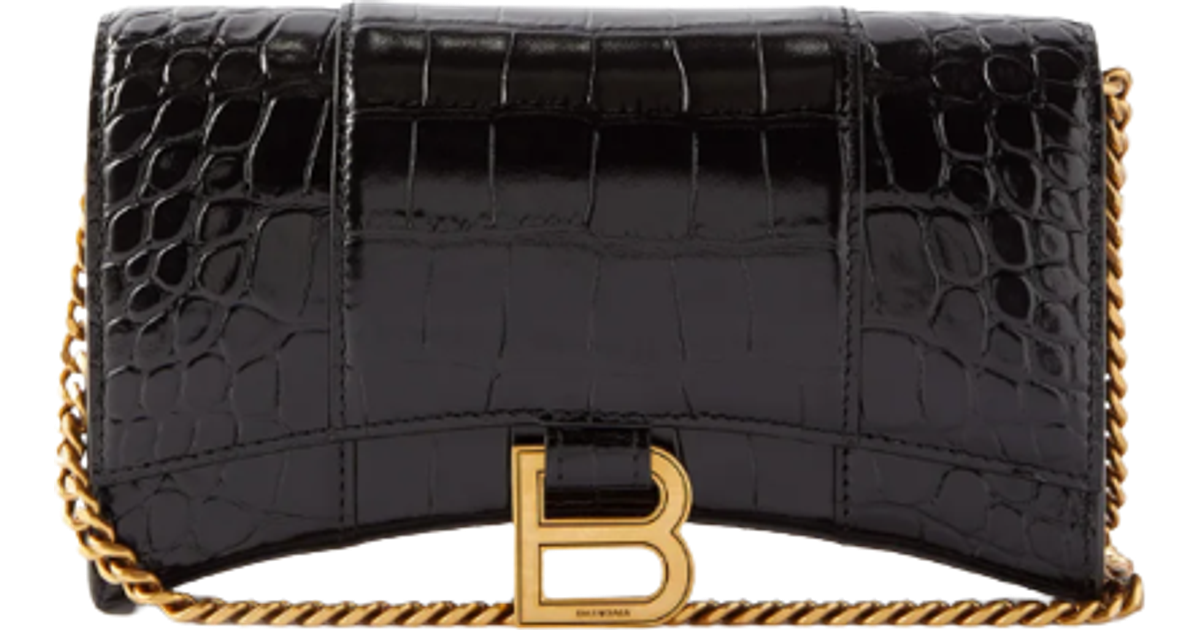 Balenciaga Hourglass Crocodile Embossed Bag • Pris »