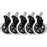 L33T 3 Inch Universal Black Gaming Chair Casters - 5 Pieces • Pris »