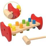 Tooky Toy Bultbräda i trä med hammare leksak för barn • Pris »
