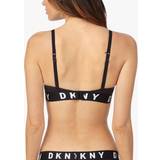 DKNY Women's Cozy Boyfriend Underwire Bra Top, Heather Gray/White