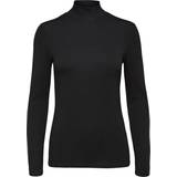Vila High Neck Knitted Top - Black/Black • Se pris