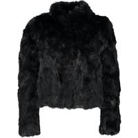 Hollies Amanda Fur Jacket Rabbit - Black • Se priser (1 butiker) »