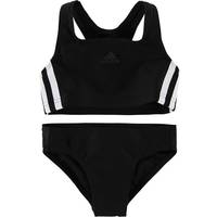 Adidas Girl's 3-Stripes Bikini - Black/White (DQ3318)
