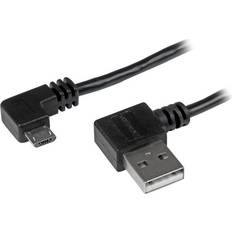 Skärmad - USB A-USB Micro-B - USB-kabel Kablar StarTech USB A - USB Micro-B (2x angled) 2.0 1m