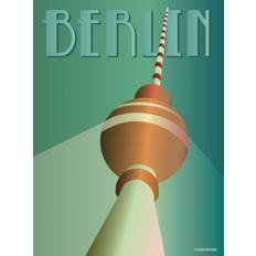 Vissevasse Berlin TV Tower Poster 15x21cm