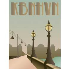 Vissevasse KBNHVN Queen Louises Bridge Poster 50x70cm